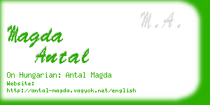 magda antal business card